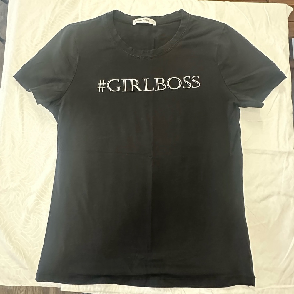 Black Fitted Short Sleeve Jersey Tee